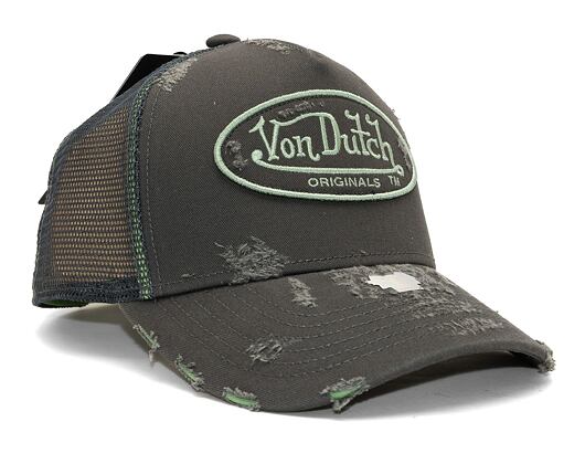 Kšiltovka Von Dutch Trucker Kiruna - Cotton Twill - Black/Green