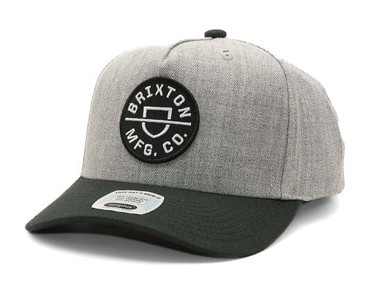 Kšiltovka Brixton Crest C MP Snapback - Heather Grey/Black