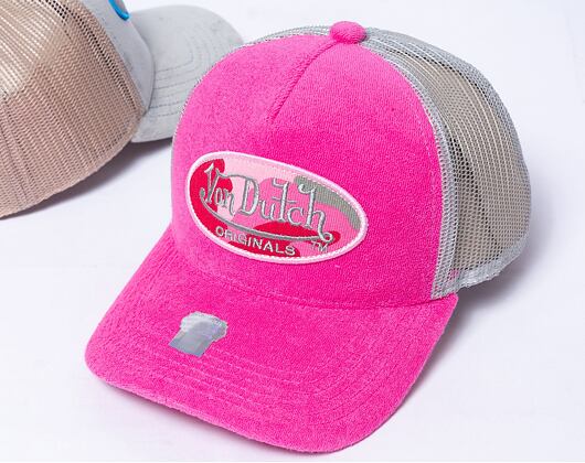 Kšiltovka Von Dutch Skagen Trucker - French Terry - Pink/Grey