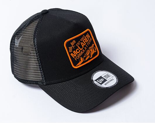 Kšiltovka New Era - 9FORTY Trucker Retro Graphic Patch - McLaren F1 - Black