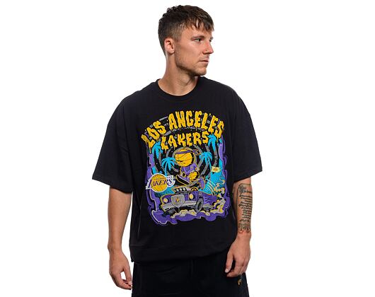 Triko New Era - Graphic Drop Shoulder Tee - LA Lakers - Black