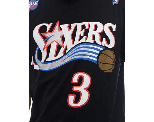 Triko Mitchell & Ness Name & Number tee Philadelphia 76Ers Allen Iverson Black