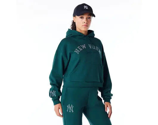 Dámská Mikina New Era - Diamante Hoody - NY Yankees - Dark Green