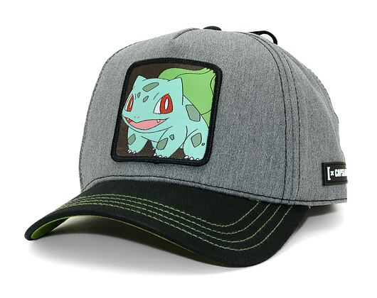 Kšiltovka Capslab x POKEMON tweed - Bulbasaur