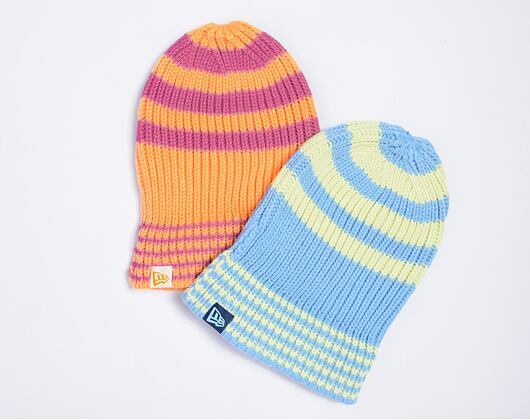 Kulich New Era - Medium Knit Stripe Beanie - Orange / Pink