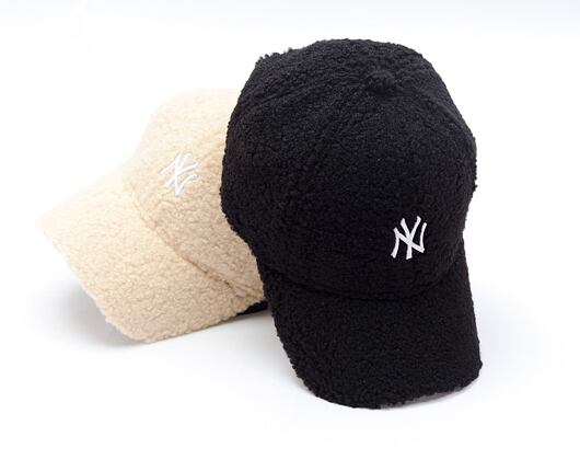 Dámská Kšiltovka New Era - 9FORTY Womens MLB Borg - NY Yankees - Black / White