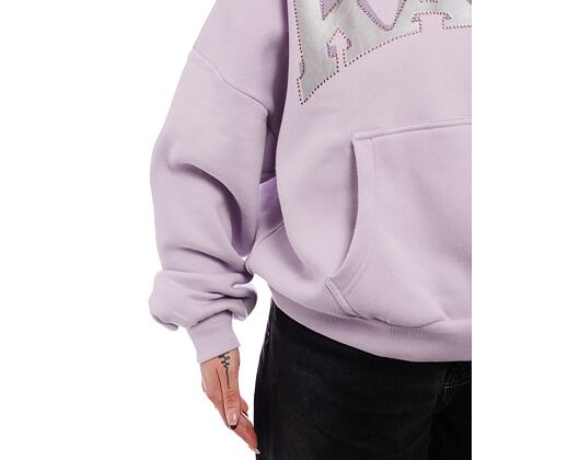 Dámská Mikina Karl Kani Woven Signature Glitter OS Hoodie lilac