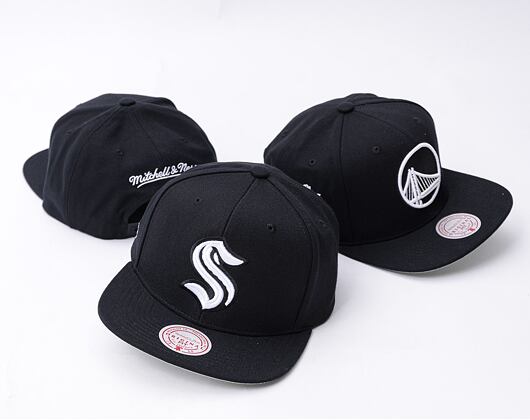 Kšiltovka Mitchell & Ness - Evergreen Black White Snapback - Seattle Kraken - Black