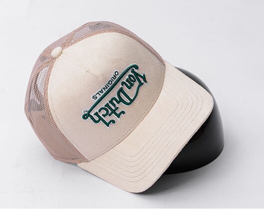 Kšiltovka Von Dutch - Trucker Soho - Suede - Beige/ Green