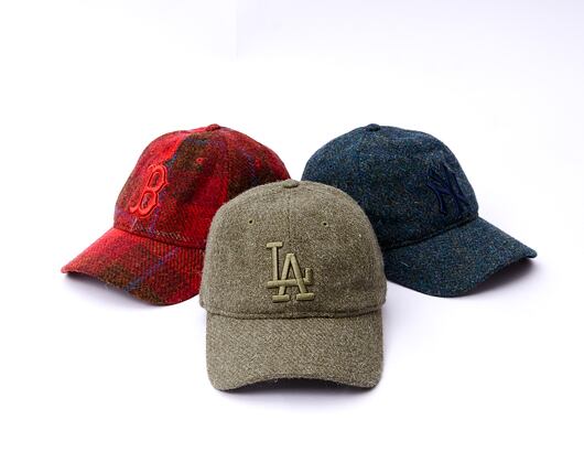 Kšiltovka New Era - 9TWENTY MLB Harris Tweed - LA Dodgers - Olive