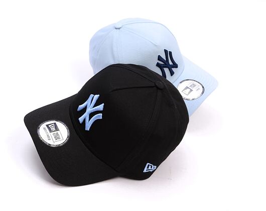 Kšiltovka New Era - MLB Essential 9FORTY A-Frame - NY Yankees - Black / Pastel Blue