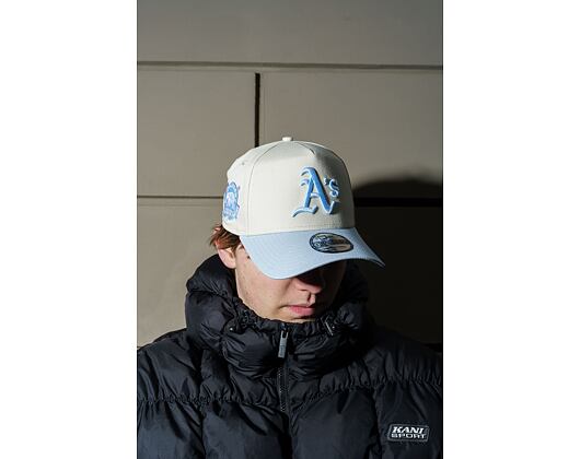 Kšiltovka New Era - MLB Cream & Patch 9FORTY A-Frame - Oakland Athletics - Cream / Pastel Blue