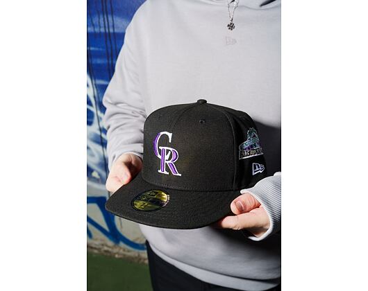 Kšiltovka New Era - MLB Image Drop - All Over Print 59FIFTY - Colorado Rockies - Black