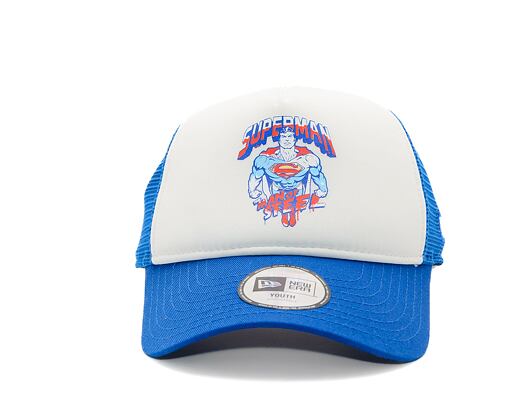 Dětská Kšiltovka New Era - Warner Bros Superman 9FORTY Trucker - Blue Azure