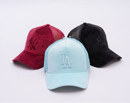 Kšiltovka New Era - MLB Velour 9FORTY Trucker - LA Dodgers - Mint Green