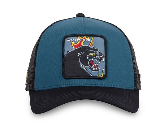 Kšiltovka Capslab - Trucker Black Panther - Night Blue