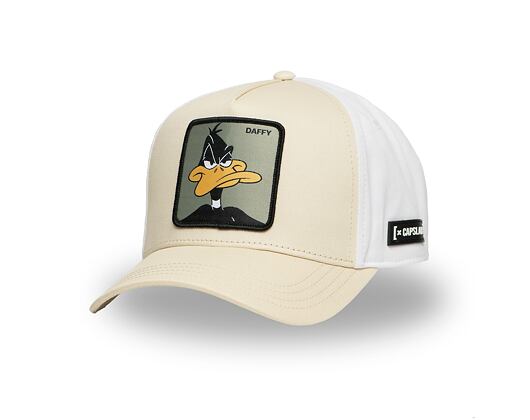 Kšiltovka Capslab - Trucker Looney Tunes - Daffy Duck - Cream / White