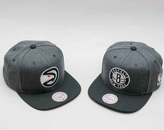 Kšiltovka Mitchell & Ness G3 Logo Atlanta Hawks Grey/Black Snapback