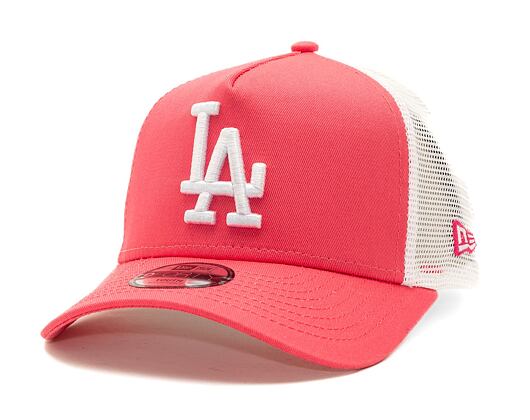 Dětská kšiltovka New Era 9FORTY Kids A-Frame Trucker MLB Los Angeles Dodgers - Blush Pink / White