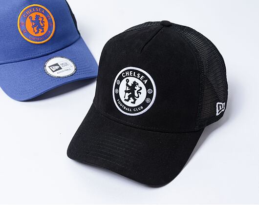 Kšiltovka New Era - 9FORTY Trucker Suede - Chelsea FC Lion Crest - Black