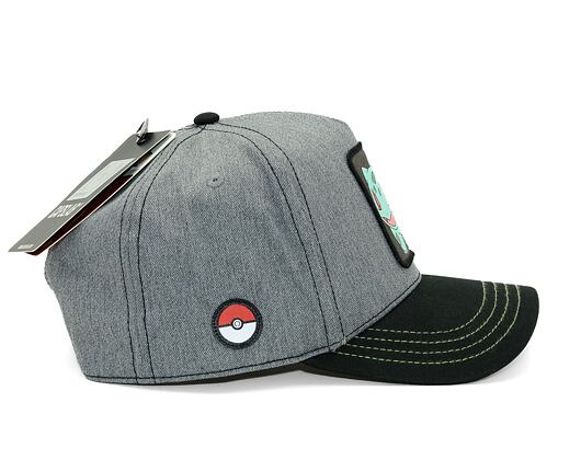 Kšiltovka Capslab x POKEMON tweed - Bulbasaur