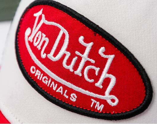 Kšiltovka Von Dutch - Trucker Boston - Cotton Twill White / Red