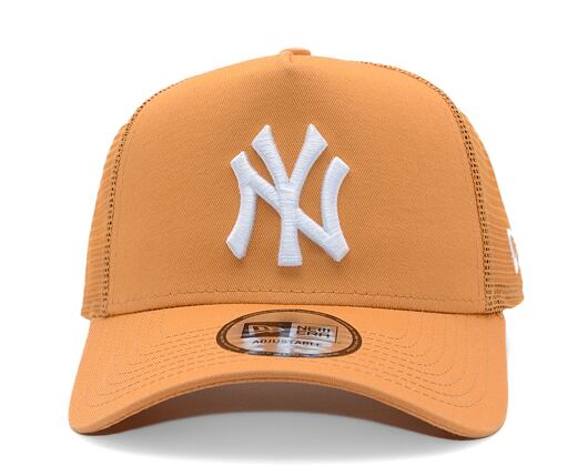 Kšiltovka New Era - MLB Essential 9FORTY Trucker - NY Yankees - Ochre / Stone