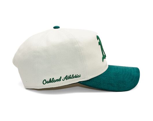 Kšiltovka New Era - MLB Script GOLFER - Oakland Athletics - Cream / Dark Green