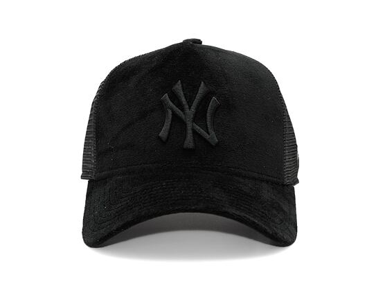 Kšiltovka New Era - MLB Velour 9FORTY Trucker - NY Yankees - Black