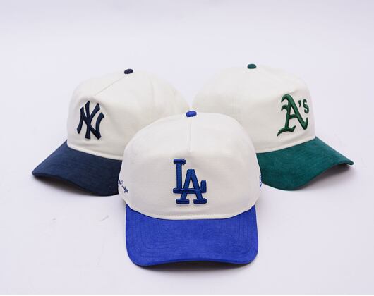 Kšiltovka New Era - MLB Script GOLFER - LA Dodgers - Cream / Dark Royal