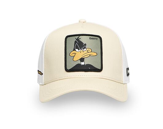 Kšiltovka Capslab - Trucker Looney Tunes - Daffy Duck - Cream / White