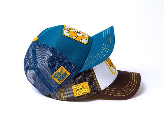 Kšiltovka Capslab Tom and Jerry Trucker - Cheesy Jerry - White / Yellow / Brown