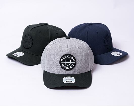 Kšiltovka Brixton Crest C MP Snapback - Heather Grey/Black