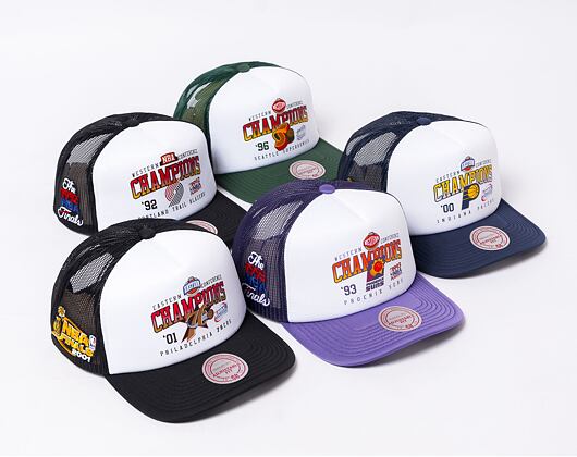 Kšiltovka Mitchell & Ness Champions Trucker NBA Indiana Pacers White