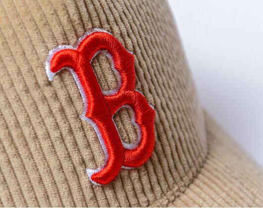 Kšiltovka New Era - 9FORTY Trucker Cord - Boston Red Sox - Beige