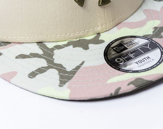 Dětská Kšiltovka New Era - 9FIFTY Contrast - NY Yankees - Beige / New Olive