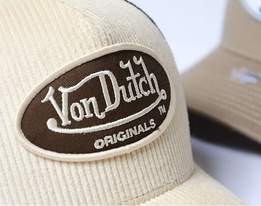 Kšiltovka Von Dutch Boston Trucker Cord Beige