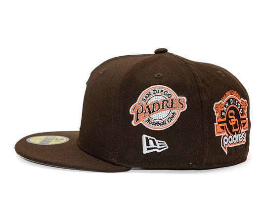 Kšiltovka New Era - 59FIFTY MLB Coops Patch - San Diego Padres - Walnut