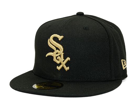 Kšiltovka New Era - 59FIFTY MLB Coops Metallic - Chicago White Sox - Black / Gold