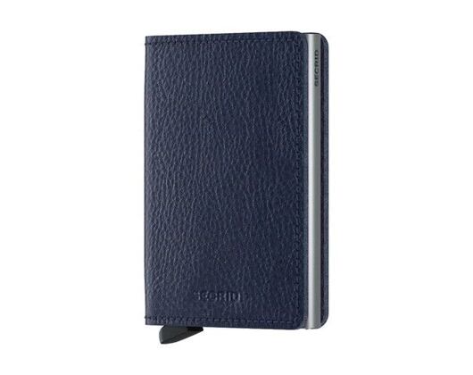 Peněženka Secrid Slimwallet Vegetable Tanned Navy-Silver