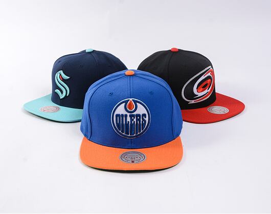 Kšiltovka Mitchell & Ness - Team 2 Tone 2.0 Snapback - Edmonton Oilers - Navy/Orange