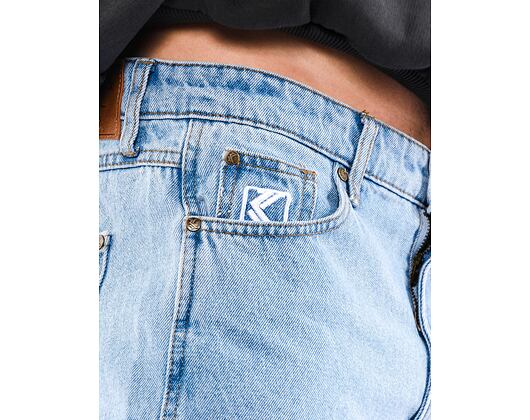 Kalhoty Karl Kani Small Signature Baggy Five Pocket Denim light blue