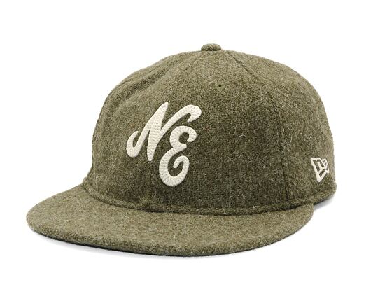 Kšiltovka New Era - 59FIFTY Retro Crown Harris Tweed - Olive