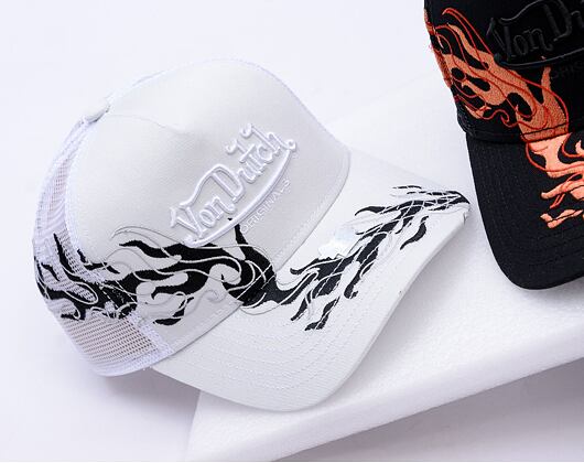 Kšiltovka Von Dutch - Trucker Tribeca - Caps - Cot Twill - White/Black