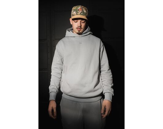 Mikina New Era - Tech Flag Oversized Hoodie - Dolphin Grey