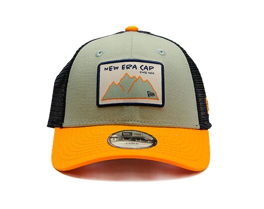 Dětská Kšiltovka New Era - Outdoor 9FORTY TRUCKER - Mint Green / Papaya Orange