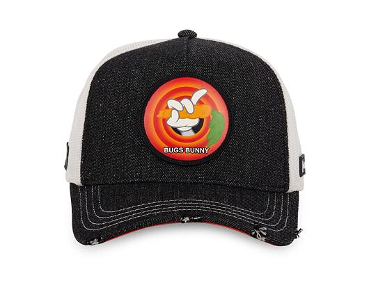 Kšiltovka Capslab - Trucker Looney Tunes - Bugs Bunny Carrot - Denim Black