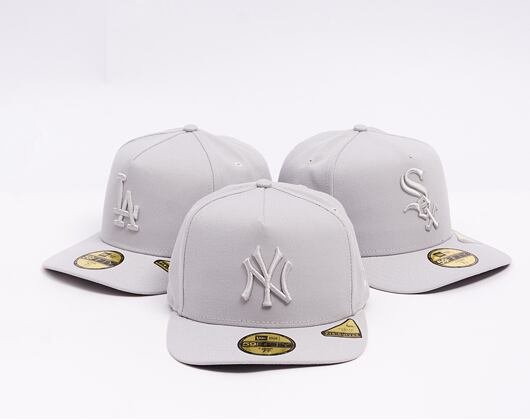 Kšiltovka New Era - MLB Color Pack 59FIFTY A-Frame - NY Yankees - Silver Grey