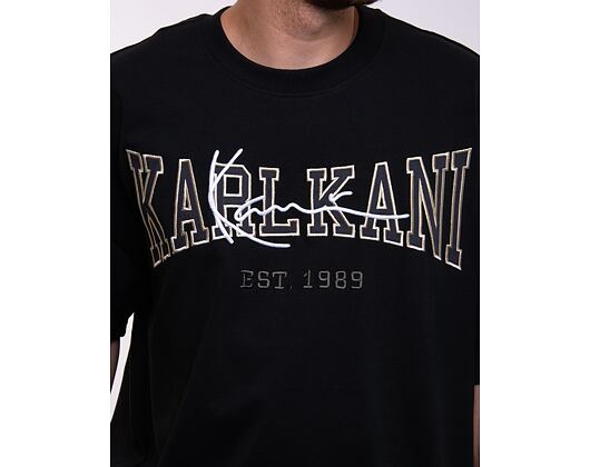 Triko Karl Kani College Signature Heavy Jersey Boxy Tee black