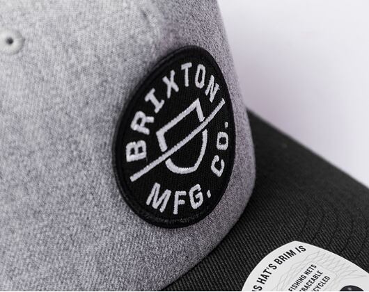 Kšiltovka Brixton Crest C MP Snapback - Heather Grey/Black